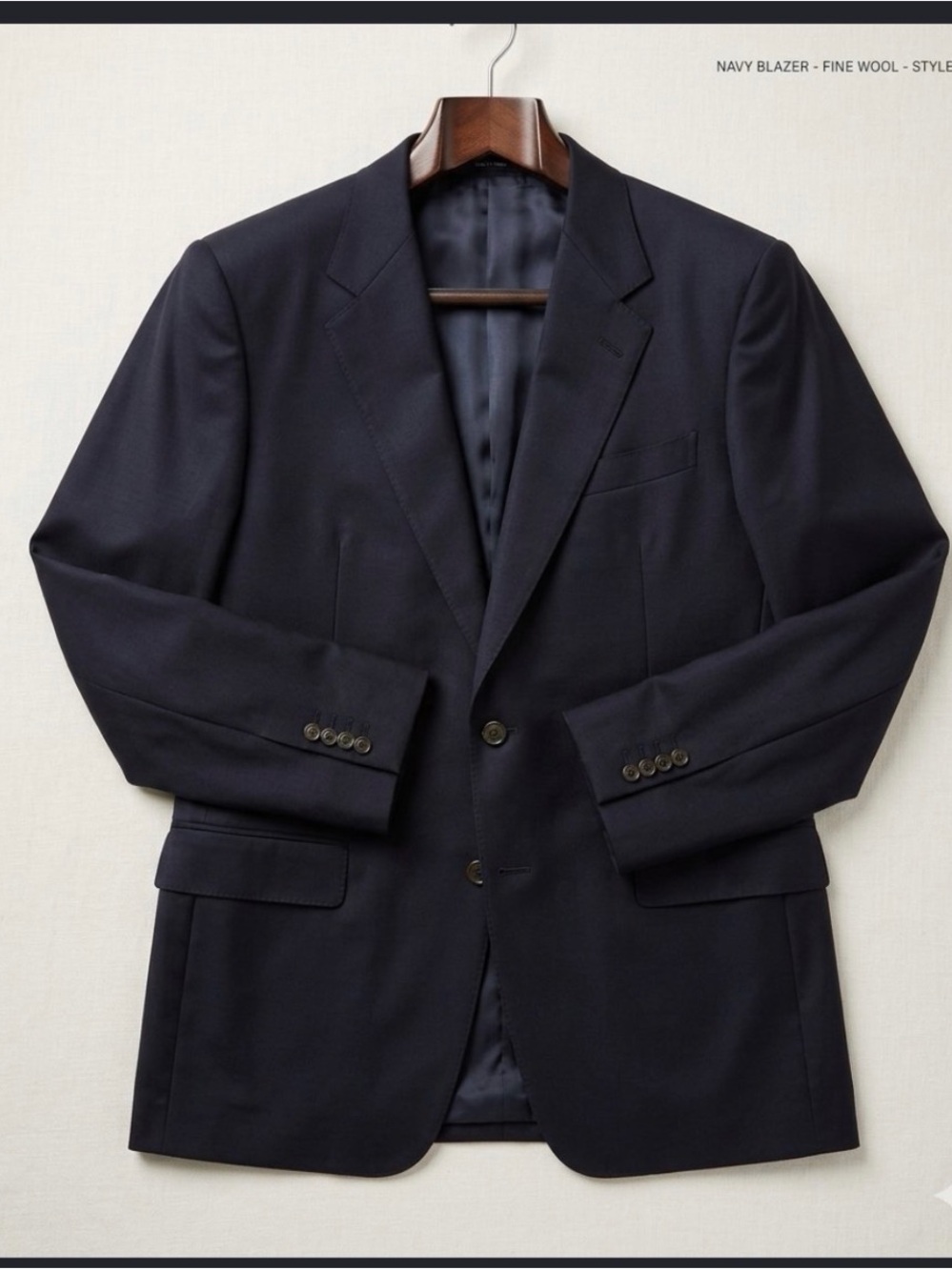 Canali Black Men's 54 wool Sport Coat - Classic suit jacket Blazer 44R